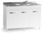 azurlone Sottolavello Colore Bianco per lavello Inox Cm 120x50xH 85 con 3 Ante