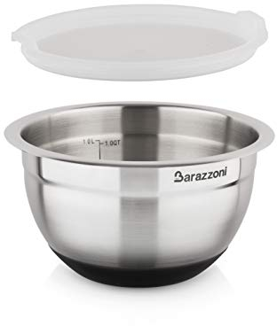 Barazzoni Bowl Acciaio Inox 18/10 ø16cm x H 9,6cm C/Cop, 18/10-Silicone, ø 16cm