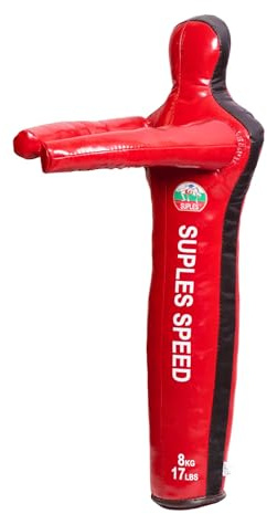 Suples Speed (Stump) Vinyl Wrestling Dummy (M) (36-44lbs, 63 in) for Athletes 140-190 lbs - Greco-Roman, Boxing, Jiu Jitsu, Judo, Combat Sports