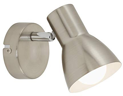 Briloner Leuchten vägglampa, väggspot, strålkastare roterbar och vridbar, 1 x E14, max. 25 watt, matt nickel, 80 x 130 mm (DxA)