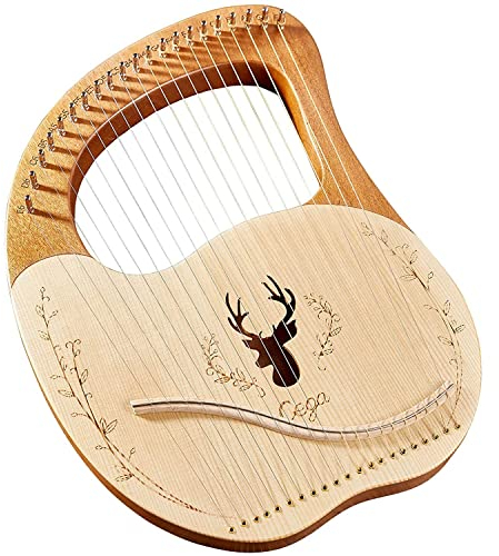 Harfe Instrument 21 Metallsaiten, Tragbare Kleine Harfe, Kleine Musikharfe Mit Stimmschlüssel Für Erwachsene Kinder