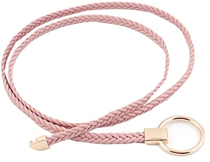 Jalach Schmaler Geflochtener Gürtel 0,8cm breit Damen dünner Flechtgürtel gewebter Gürtel Jeans Kleid Belt