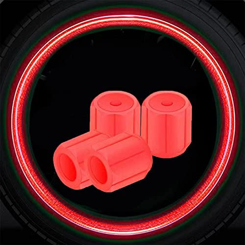 Tappi per Valvole Pneumatici Luminosi 5 Colori Incandescenti - 4-16 Pezzi Copertura Mozzo Styling Ruota per Auto e Moto - Accessori Pneumatici