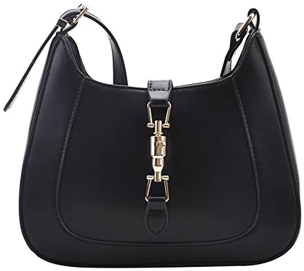 CARZA Umhängetasche Geldbörse für Frauen, Handtasche Crossbody Tasche Unterarm PU Leder Geldbörse Tote, Schwarz