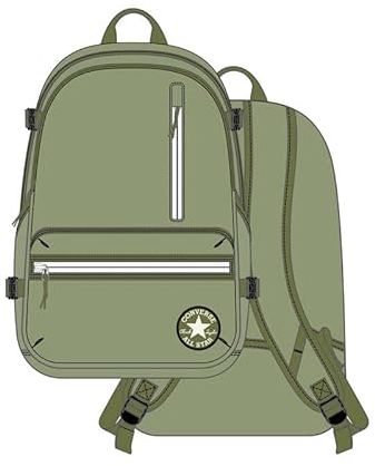 CONVERSE 10021138-A08 STRAIGHT EDGE Verde Unisex Adulto ZAINO Taglia Unica