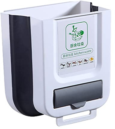 Contenedor de basura plegable - Cubo de basura para cocina | Cubo de basura portátil con cubo de basura, cubo de basura montado en puerta para cocina, coche