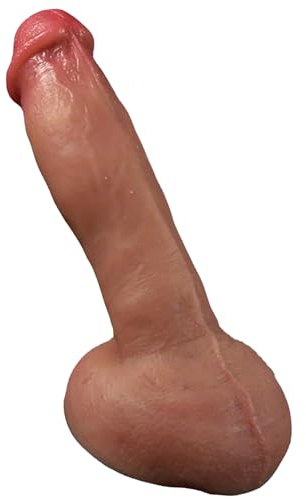 Dildos Für Anal Spaß Aus Weichem Flüssigsilikon Realistische Dildos Mit Saugnapf Und Hoden Dildo Groß Mit Penisstruktur Für Frauen Männer Und Paare LZYLWC (M)