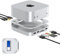GEWOKLIY Mac mini M4 Dock, Aluminium-Ständer und Hub für Mac mini M4 und M4 Pro mit M.2 NVMe SSD-Gehäuse, 4K 60Hz HDMI, 2 x USB-A 10 Gbit/s, SD/TF-Kartenleser, USB 2.0 Daten (Silber) (MC60H) (MC60H)