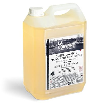 La Corvette - Crema detergente 3 in 1 per mani, corpo e capelli – formato risparmio – 5 l