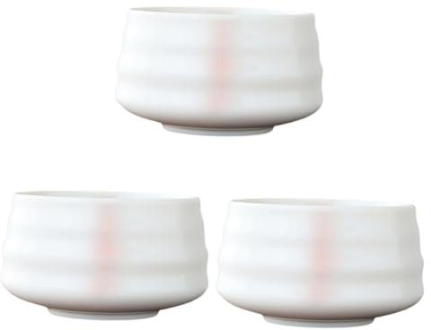 MAGICLULU 3 Piezas tazón pequeño de matcha bol tazas de té de porcelana taza de té ceremonia tazas te japonesas tea set tazas de matcha tazón de matcha para la ceremonia del té cerámica