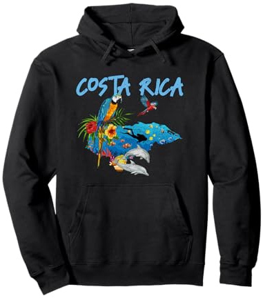 Costa Rica Souvenir Papagei Tauchen Pullover Hoodie