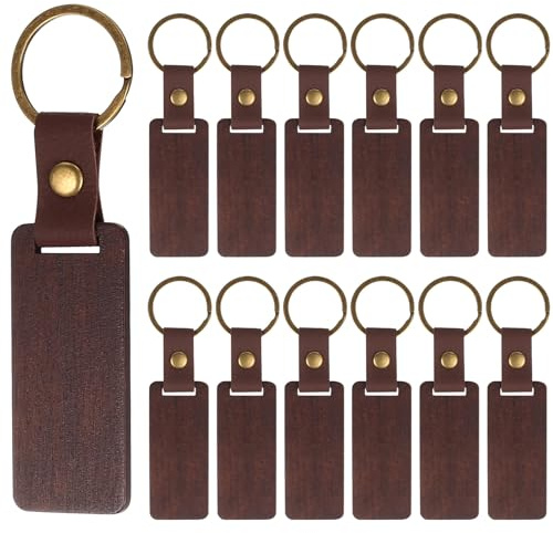 13 Stk. Schlüsselanhänger Holz‑Rohlinge, rechteckig, Nussbaum,zum Gravieren | Rechteckige Nussbaum‑Rohlinge – glatt geschliffen; zum Bemalen/Lasergravur, DIY‑Deko & personalisierte Geschenke.