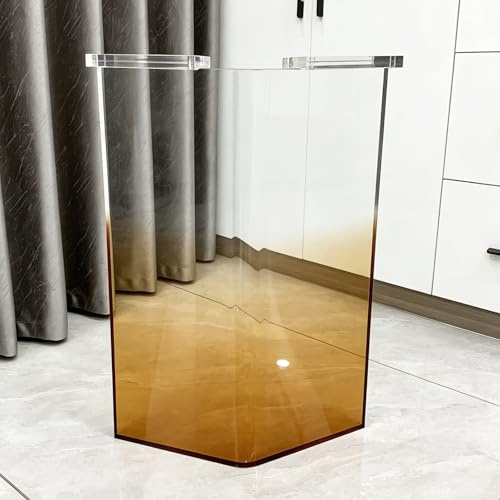 V-formade Akryl Bordben, Set med 1 st, för Soffbord, Skrivbord, Bänk, Byta ut Ben, Hem DIY-projekt, Modern Klar Dekor(Brown,50x70cm/20x27.5in)