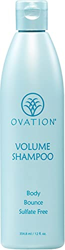 Ovation Hair Volume Shampoo - For Voluminous, Bouncy Hair - 12 oz - Gentle Cleansing and Helps Removes Excess Hair Oil - For Fine, Thin Hair - With Fenugreek, Aloe Vera, Saw Palmetto