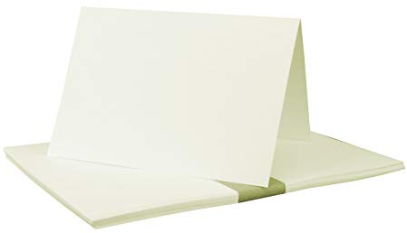 50x Einlegeblatt für PAPERADO in creme - Grammatur: 90 g/m² - DIN A6 - geschlossen 10,0 x 14,3 cm, offen: 20,0 x 14,3 cm - mit Nutung