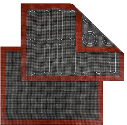 Tappetino Microforato per Forno, 2 PCS Tappetino da Forno in Silicone, Tappetino a Doppia Faccia Antiaderente, Resistente al Calore e Riutilizzabile (2-set)