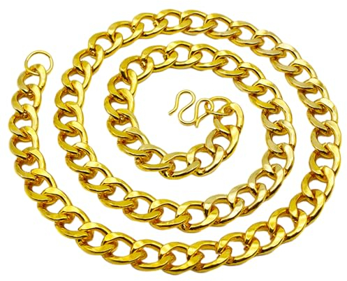 1 Stück Goldene Halskette, Rapper-halskette, Vergoldeter Schmuck, Dickes Goldenes Halsband, Goldene Halskette Im Hip-hop-stil, Modeaccessoires, Schmuckgeschenke Für Männer