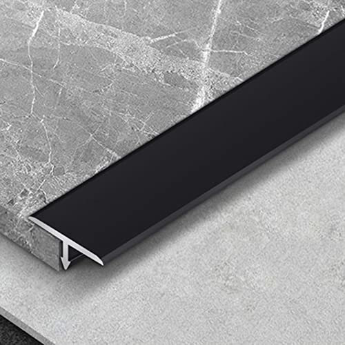 Doorway Uneven Floor Transition Strip, T Molding Floor Transition Strip, Flat Doorway Gap Edge Trim Self Adhesive, Black Red Gray Gold Vinyl Flooring Seam Cover for Doorway Entryway ( Color : A , Size