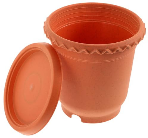 INOOMP 2sätze Robuster Kunststoff Blumentopf Für Chinesische Rosen Gartenpflanztopf Mit Untersetzer Kleiner