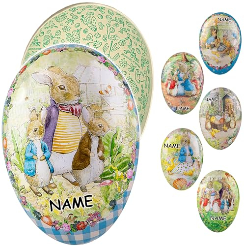 alles-meine.de GmbH 3 Stück - Ostereier - Eier zum befüllen - Verschiedene Größen & Anzahl frei wählbar - 12 bis 36 cm - Hasen - Beatrix Potter - Peter Hase - inkl. Name Füll - ..