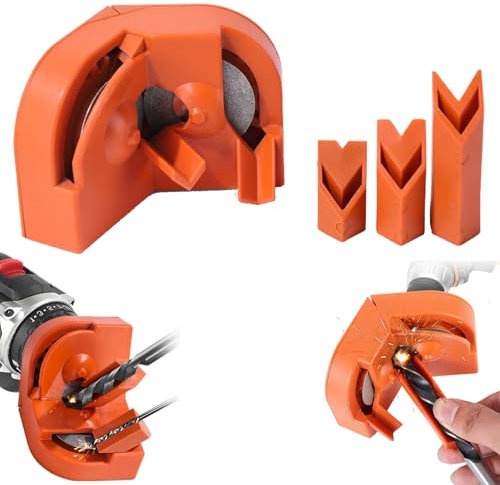 Multipurpose Drill Bit Grinding Sharpener, Drill Grinder Grinding Tool Portable Drill Sharpener Machine with 3 Drill Bit Supports, Drill Bit Sharpener for All Bits Polishing