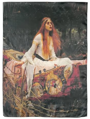 GFM® Dam Sidenblandad Målning eller Konstbaserad Sommarscarf (VSLK) (Waterhouse-lady of Shalott)(FS-VSLK-7443-A)