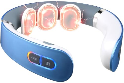 Auxoliev Neck Massager with Heat, 9 Modes and 50 Intensity, Massage with Adjustable Timers