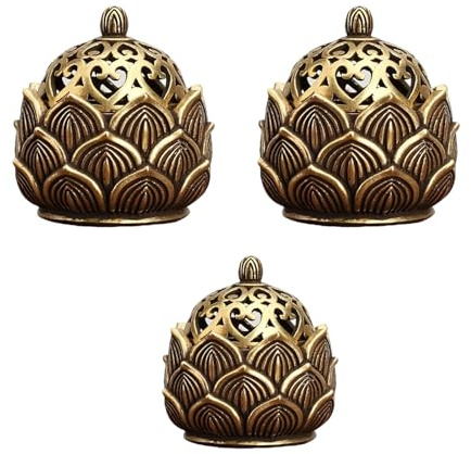 3 Pieces Lotus Incense Burner, Lotus Incense Holder For Sticks, Incense Cone Holder, Burner For Home Office Tea House Decoration, Home Decoration Candle Holder, Suitable For Home, Office, Cafe