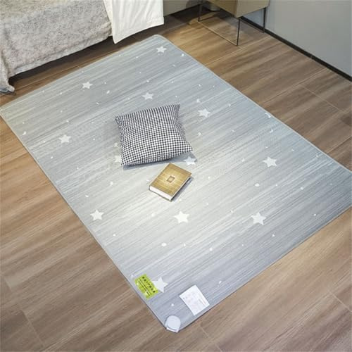 Tappeto elettrico riscaldato portatile con timer e termostato regolabile Radiante a infrarossi Riscaldatore a pavimento 180 x 200 cm Tappeto per yoga e comfort tappetino riscaldante a pavimento in