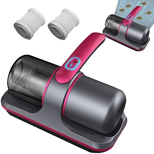 Aspiradora de cama – Inalámbrica de mano con luz UV para limpieza profunda y eliminación de ácaros del polvo