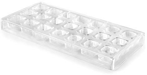 LACOR - 66874 Molde Bombón Cuadrado, Blanco, 28x28x3 cm - Cocina | Para un uso práctico y profesional en cocina; perfecto para el día a día en hostelería y en casa, cómodo de usar y de guardar