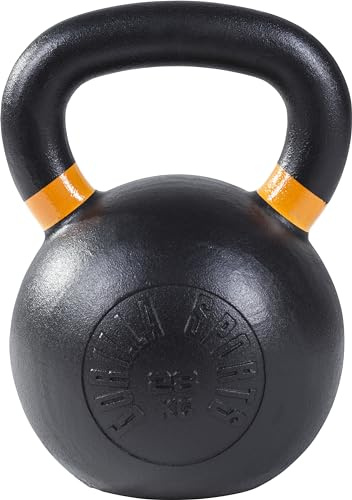 GORILLA SPORTS® Kettlebell 4–32 kg, Gusseisen, Schwarz mit Farbmarkierungen