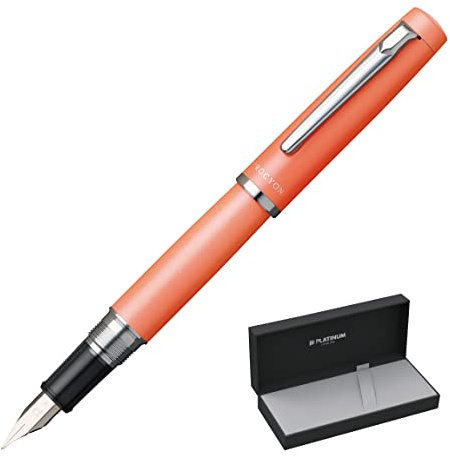 PLATINUM Procyon PNS-5000#25 Füllfederhalter/Federstärken: F Fein/Farbe: Persimmon Orange/Handgefertigt/mit Geschenkbox/Füllhalter