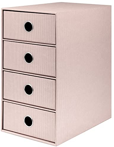 Rössler Papier 1524452584 - Scatola a 4 cassetti S.O.H.O. per DIN A5, con foro di presa, Polvere, 250 x 175 x 320 mm, 1 pezzo