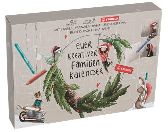 STABILO Adventskalender 2022 - Tierisch kreativer Familienkalender - mit über 50 STABILO Produkten