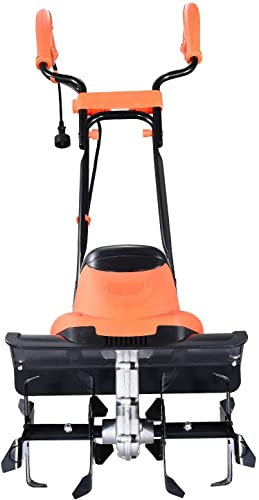 Electric Garden Tiller Electric Cultivator 14 Inch Tilling Width 8-Inch Electric Tiller 8.5 Amp a05
