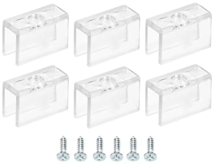 sourcing map 50 Stück Lichtschlauch-Montageclips Wandkanal-Montagehalter-Zubehör LED-Lichtstreifen Montagehalterung für 5,9 mm bis 6,4 mm wsserdichter LED-Lichtstreifen, durchscheinend