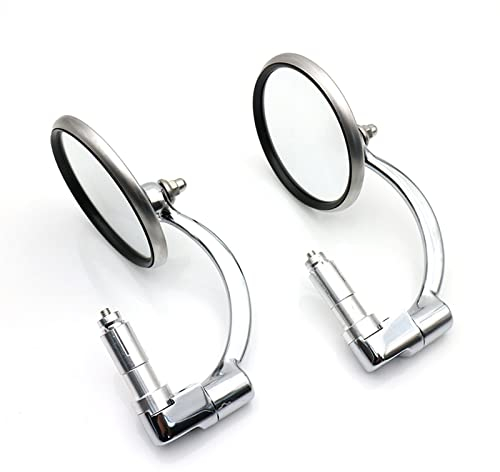 Lenkerendenspiegel Motorradspiegel Universal-Chrom-Aluminium 7/8 22 Mm Motorrad-Lenkerenden-Seitenrückspiegel