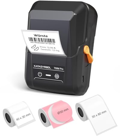 SUPVAN T50M Pro Bluetooth Label Maker Machine with 3 Tapes, Wide Waterproof Label, Versatile App with 30+ Fonts and 660+ Icons, Inkless Labeler for Home, Kitchen, School, Office Organization, Set 1