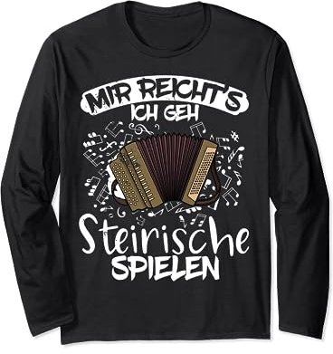 Steirische Harmonika Musiker Musikinstrument Volksmusik Langarmshirt