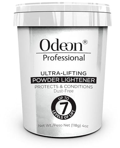 Odeon Professional Ultra-Lifting Hair Bleach Powder 4oz – Lightens Up to 7 Levels – For Balayage, Highlights & Full Hair Bleaching – All Hair Types