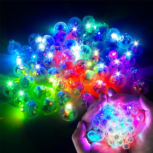 LED Ballons Lichter, 120 Stück Mini Led Licht, Runde LED Ballonlichter, Led Luftballoon Party Bunt Licht, Blinkende Party Licht für Hochzeit, Weihnachten, Geburtstag, Halloween Partydeko (Bunt)