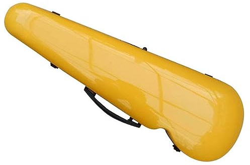 ZoRHac 4/4-Geigenkoffer, leichter tragbarer Hartschalenkoffer aus Kohlefaserverbundstoff mit eingebautem Hygrometer (Yellow)