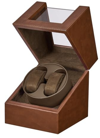 Anyasun Watch Winder for Automatic Watches,Automatic Watch Winder Box,Double Watch Winder with Quiet Japanese Motor,Ideal Gift for Father's Day