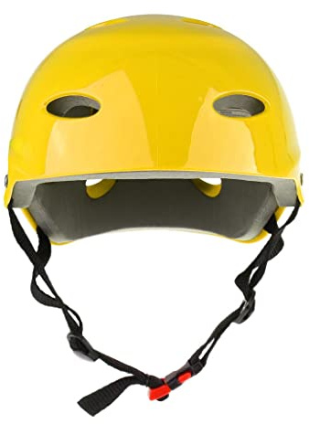Suammiitstrieadea Sport acquatici Casco di sicurezza per Wakeboard Kayak Canoa Barca Surf L Giallo