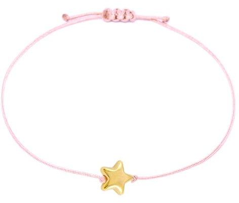 Selfmade Jewelry Armband Damen Gold Stern Größenverstellbares Armkettchen mit Sternchen Handgemacht Inkl. Geschenk-Verpackung