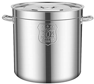 OLSKFUH Food Grade 304 Stainless Steel Stock Pot with Lid, Stainless Steel Stock Pots Cooking Casserole Boiling Pot Deep Catering Stockpot,20 * 20CM,20 * 20CM