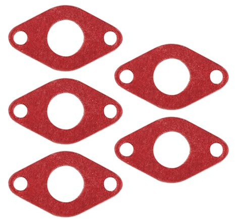 LT Easiyl 5-teiliges Motorradflanschdichtungs-Vergaserdichtungs-Set Rot 16mm Ersatzteil 222931 Kompatibel mit Simson S50 S51 S70 SR50 SR80 KR51/1 KR51/2
