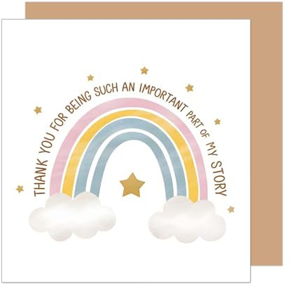 Edition Seidel Premium quadratische Glückwunschkarte mit Umschlag. Dankeskarte Grußkarte Danke Danksagung Dankeschön Mann Frau Freund Freundin Regenbogen (DQ103 SW025)