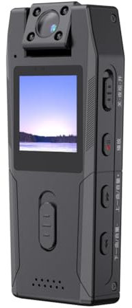 Uxsjakjsd Mini Videocamera HD 1080P Registratore per Corpo Macchina Fotografica Piccola Videocamera per Bici Rotante Grandangolare A 180° Sport DV DVR per Auto